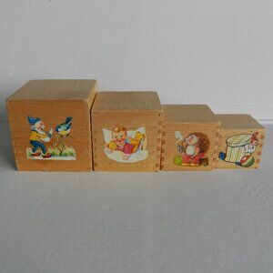 Vintage Hermann Eichhorn Wooden Handmade Nesting Boxes 4